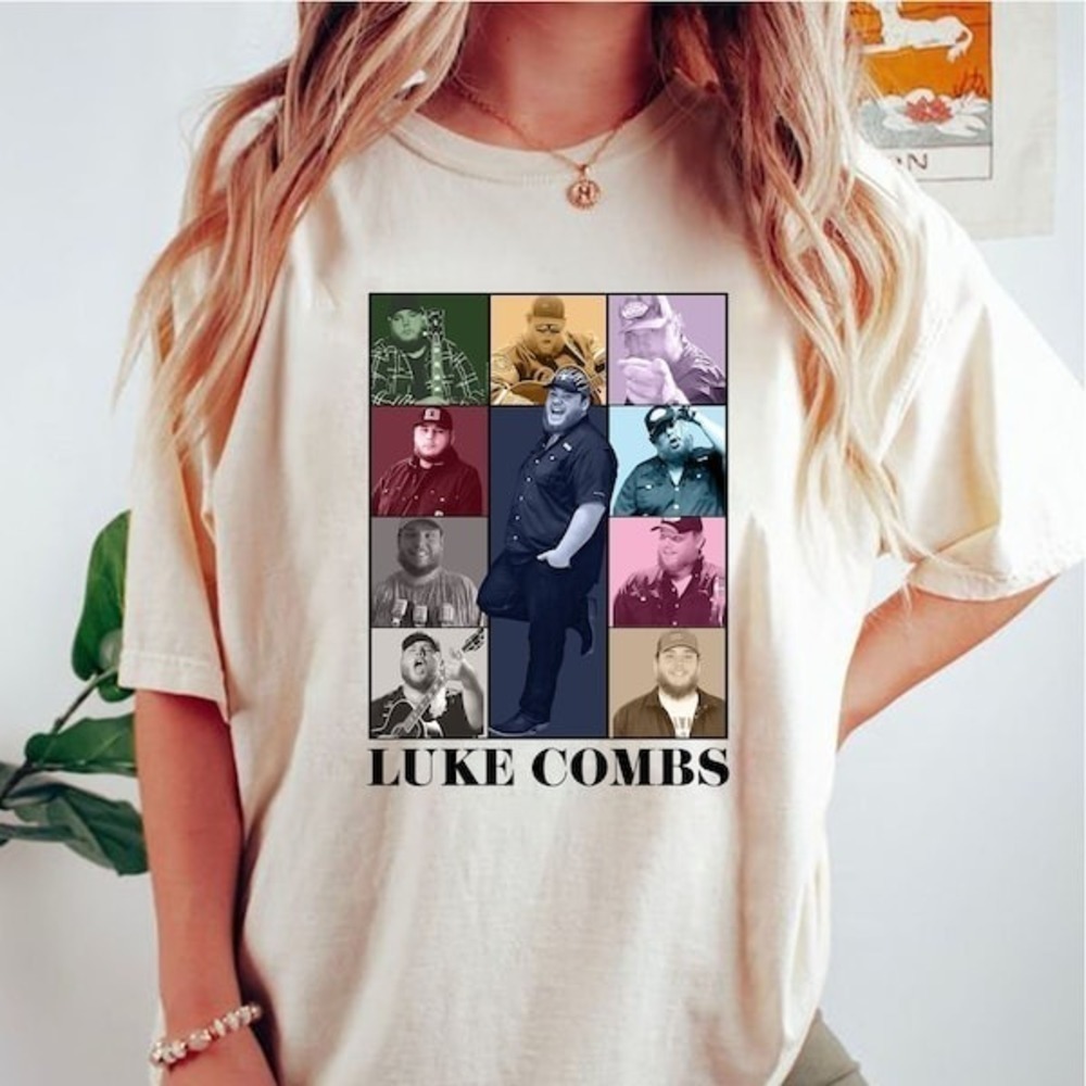 Luke Combs 2024 Tour Country Music Concert Fan Graphic T-Shirt